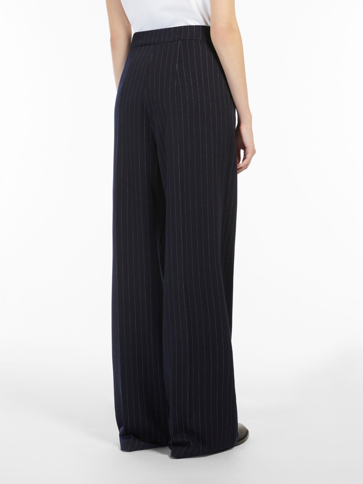 Chalk-stripe wool trousers - ULTRAMARINE - Max Mara - 3