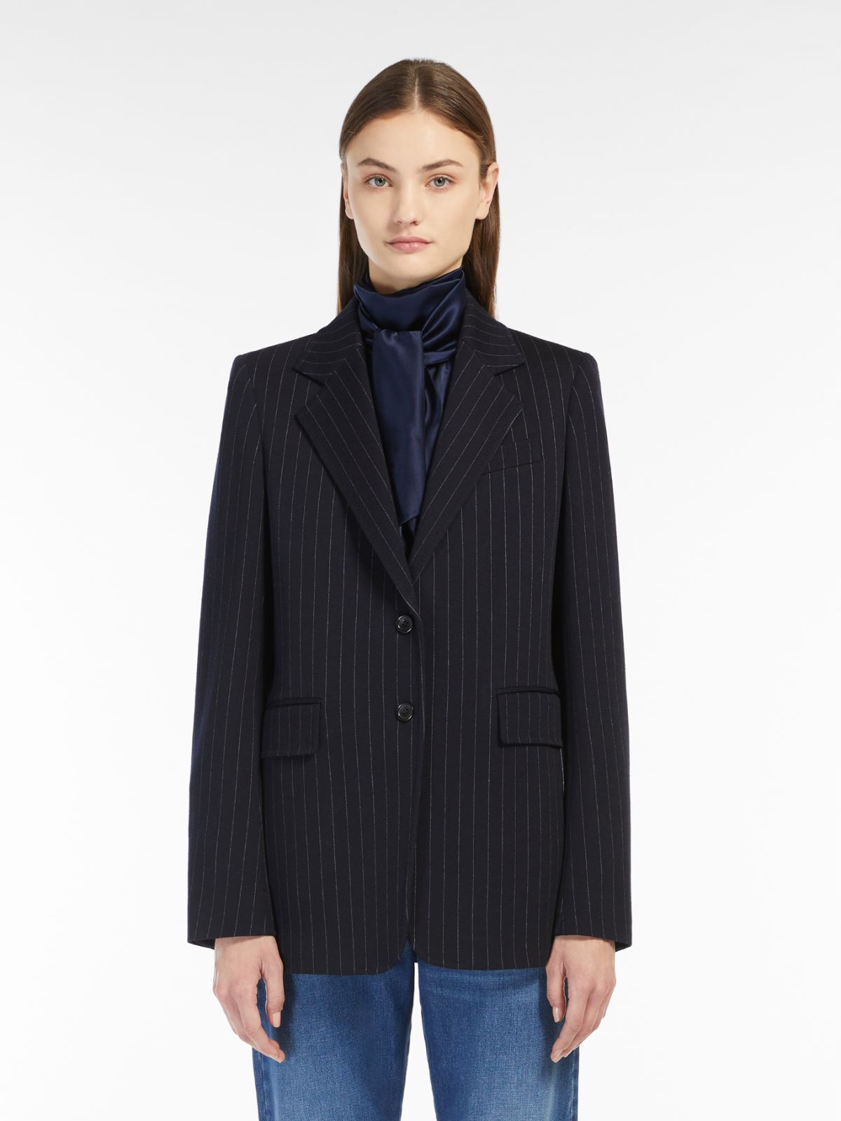 Pinstriped wool jacket - ULTRAMARINE - Max Mara - 2