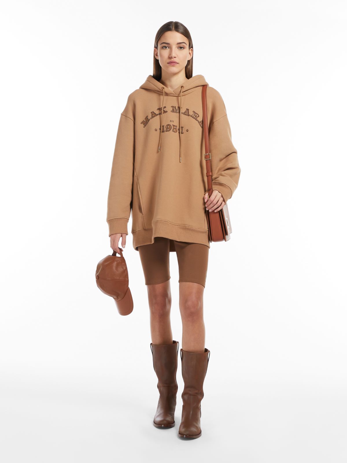 Cotton sweatshirt - CAMEL - Max Mara