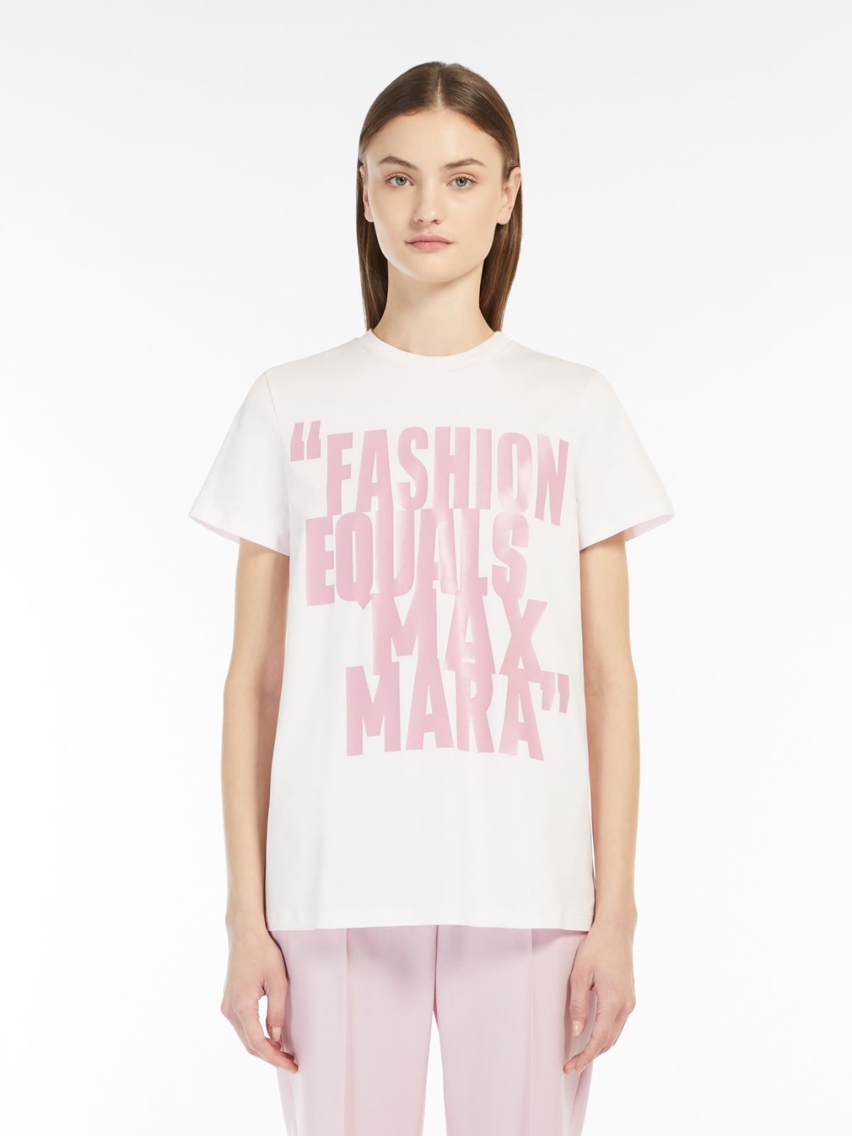 Cotton jersey T-shirt - PINK - Max Mara - 2