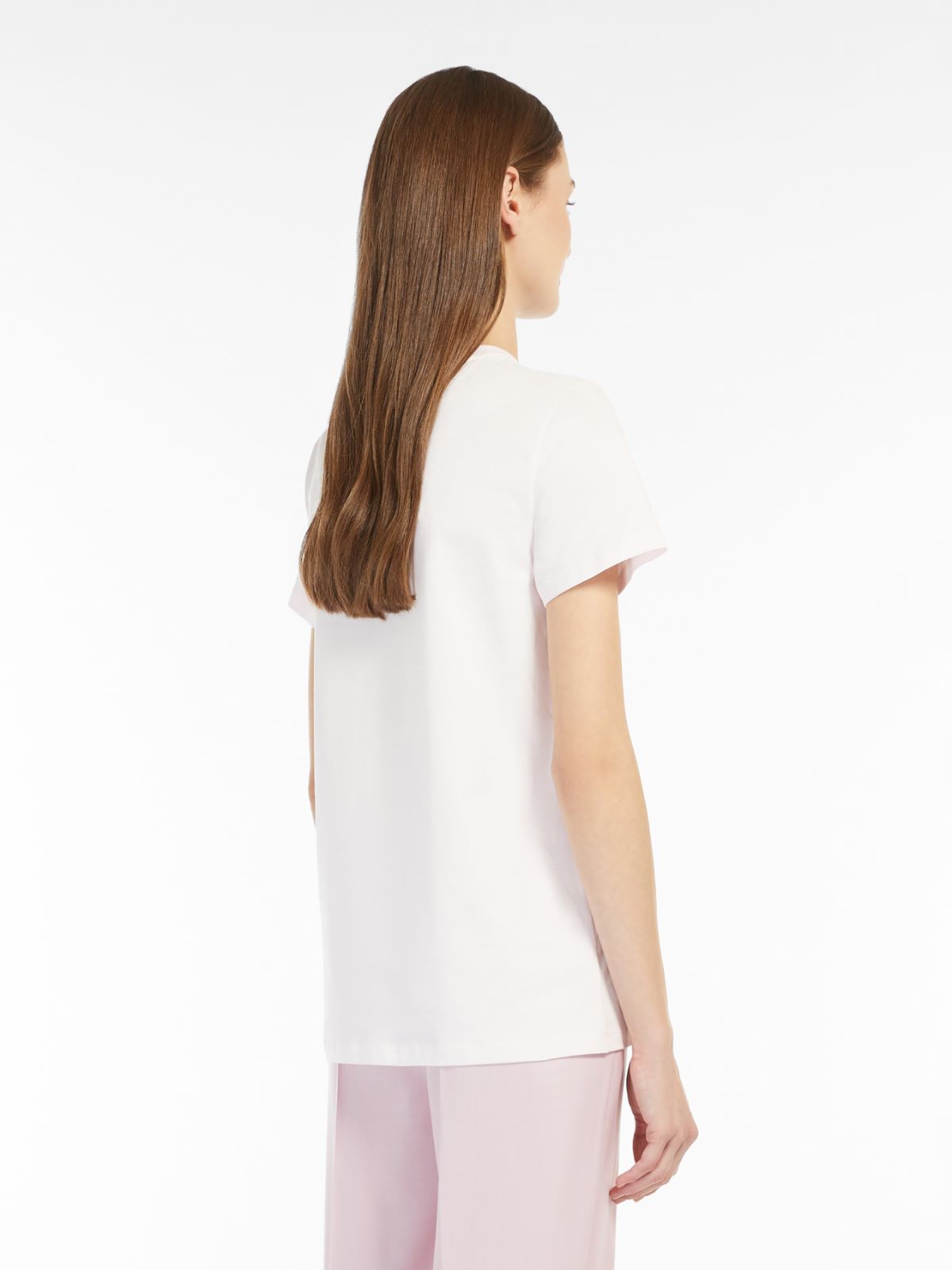 Cotton jersey T-shirt - PINK - Max Mara - 3