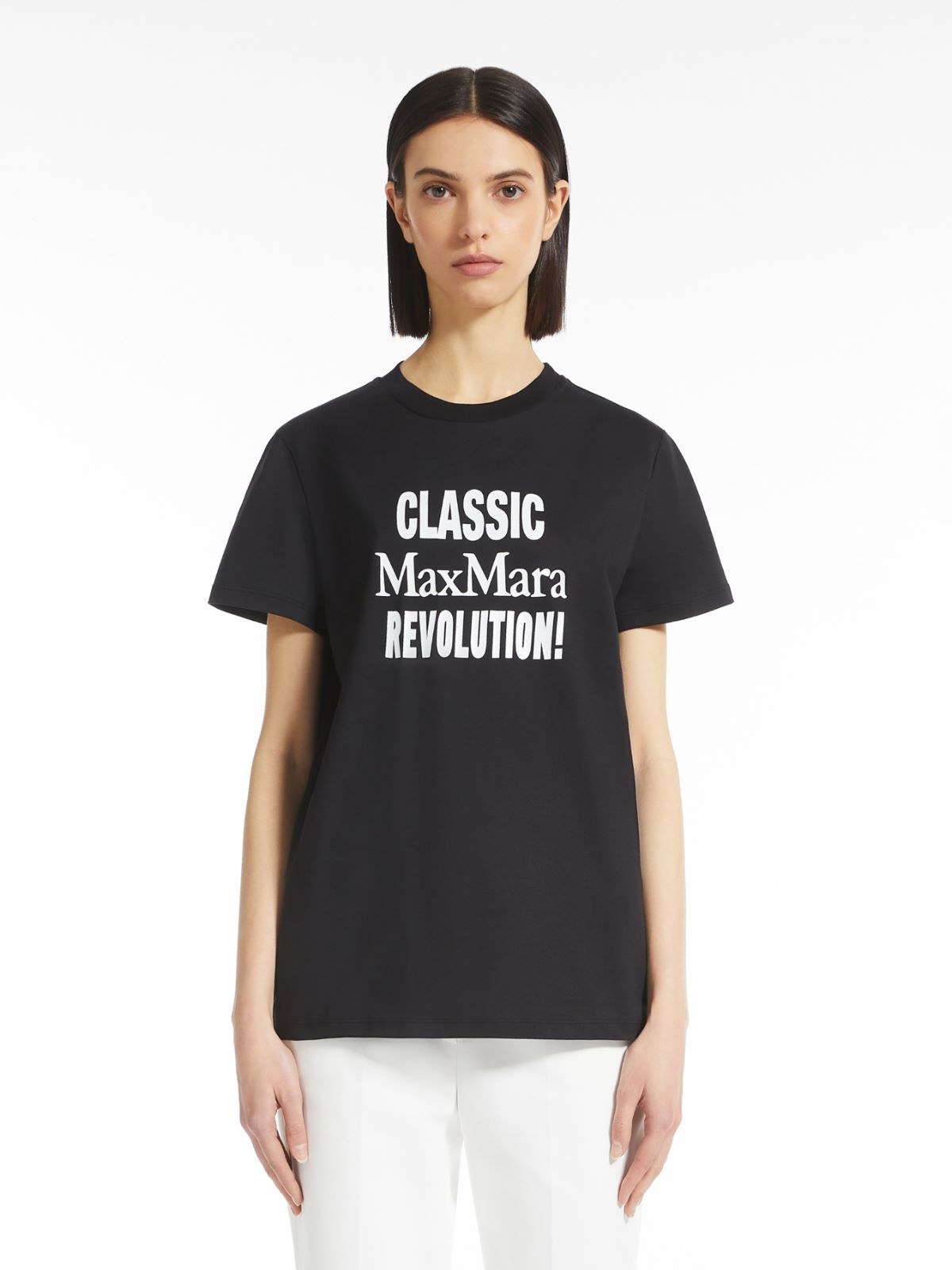 Cotton jersey T-shirt - BLACK - Max Mara - 2