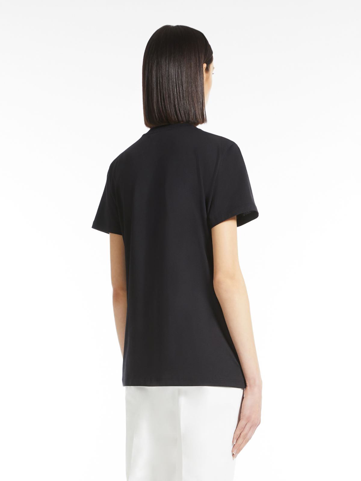 Cotton jersey T-shirt - BLACK - Max Mara - 3