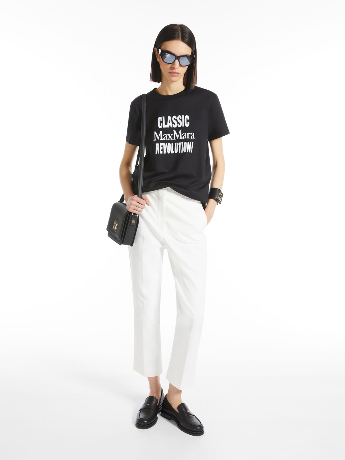 Cotton jersey T-shirt - BLACK - Max Mara