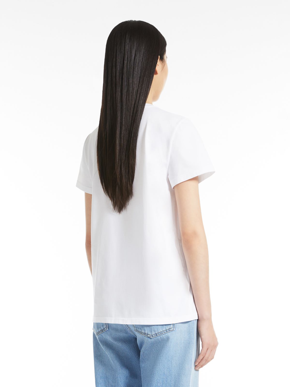 Cotton jersey T-shirt - OPTICAL WHITE - Max Mara - 3
