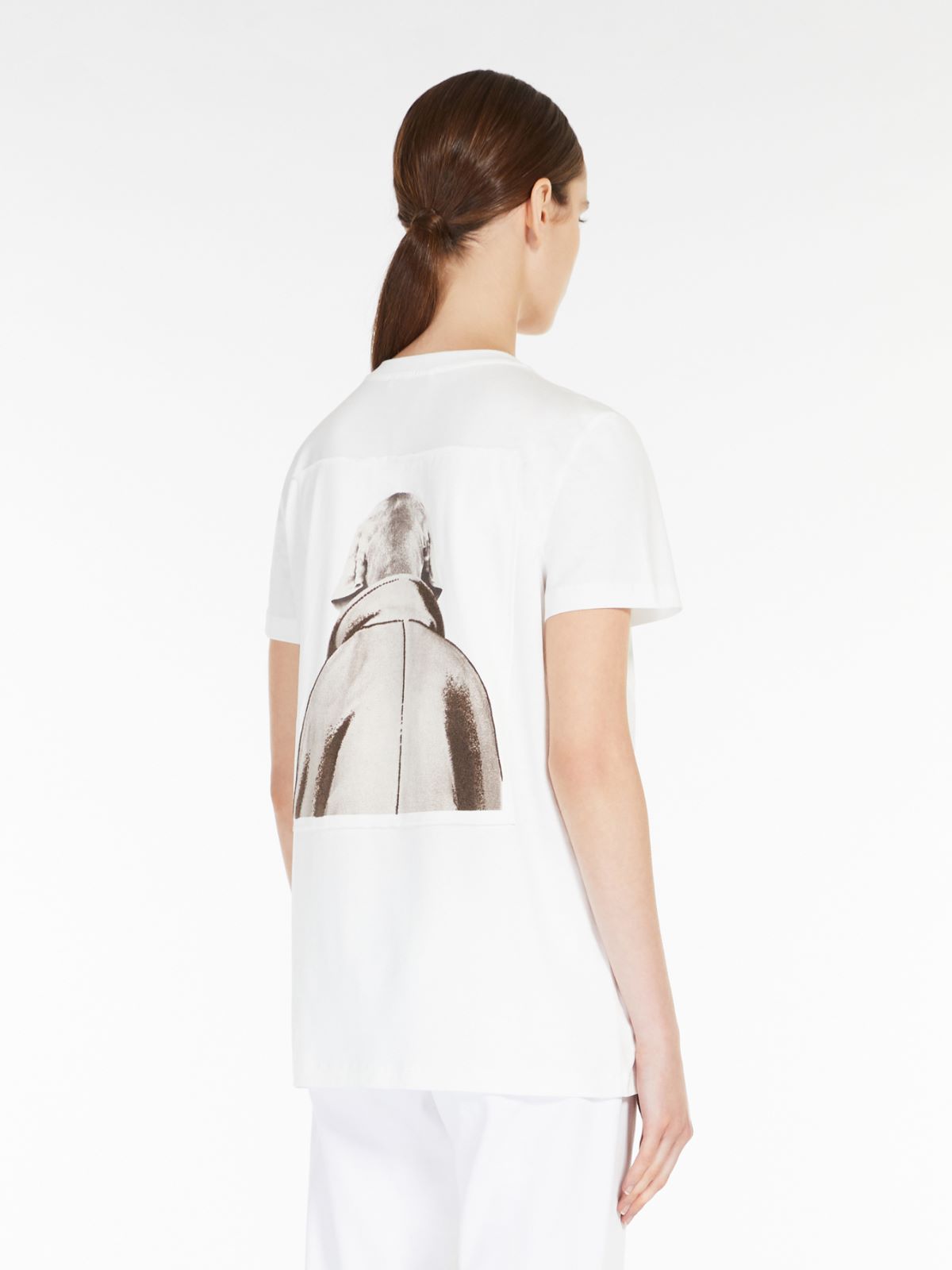 Cotton T-shirt - WHITE - Max Mara - 3