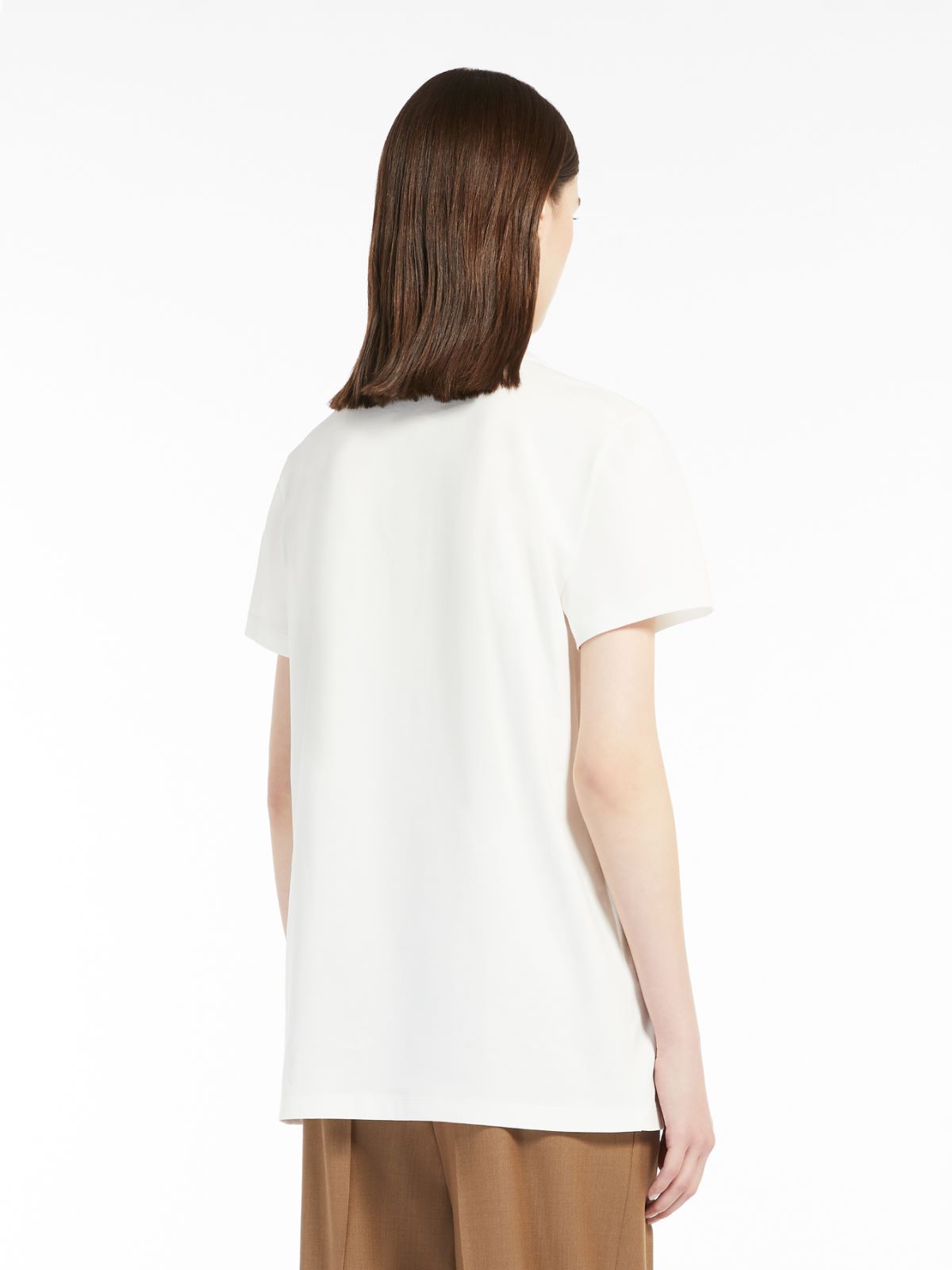 Cotton T-shirt - WHITE - Max Mara - 3