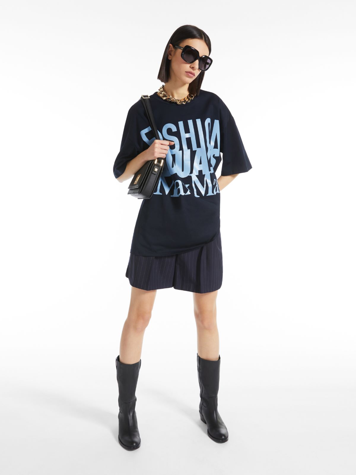Cotton T-shirt - ULTRAMARINE - Max Mara