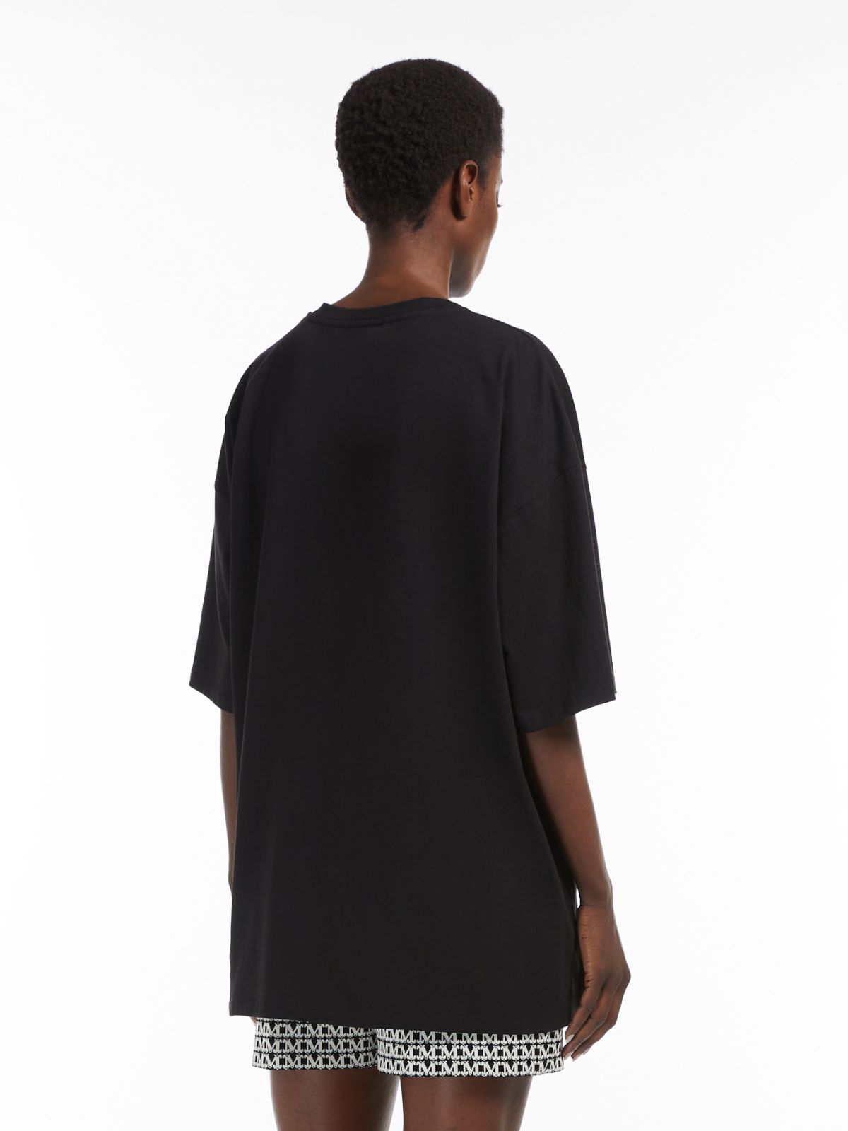 Cotton T-shirt - BLACK - Max Mara - 3