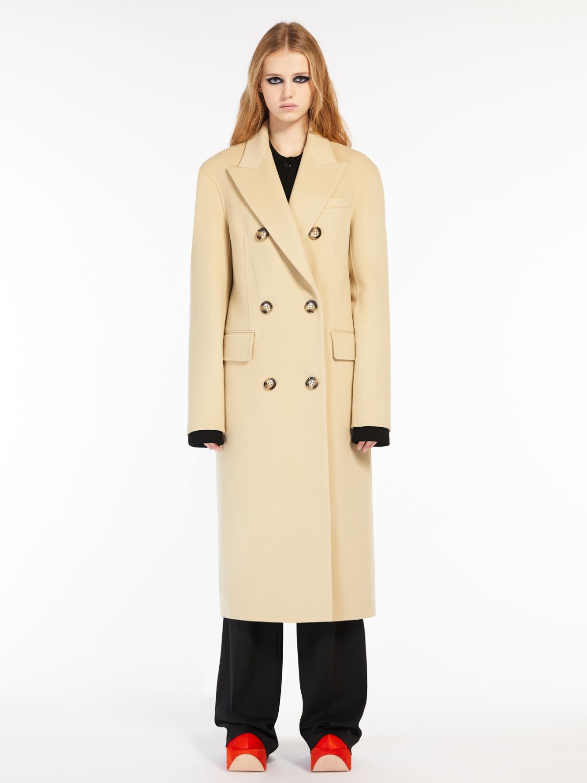 Wool broadcloth coat - BEIGE - Max Mara