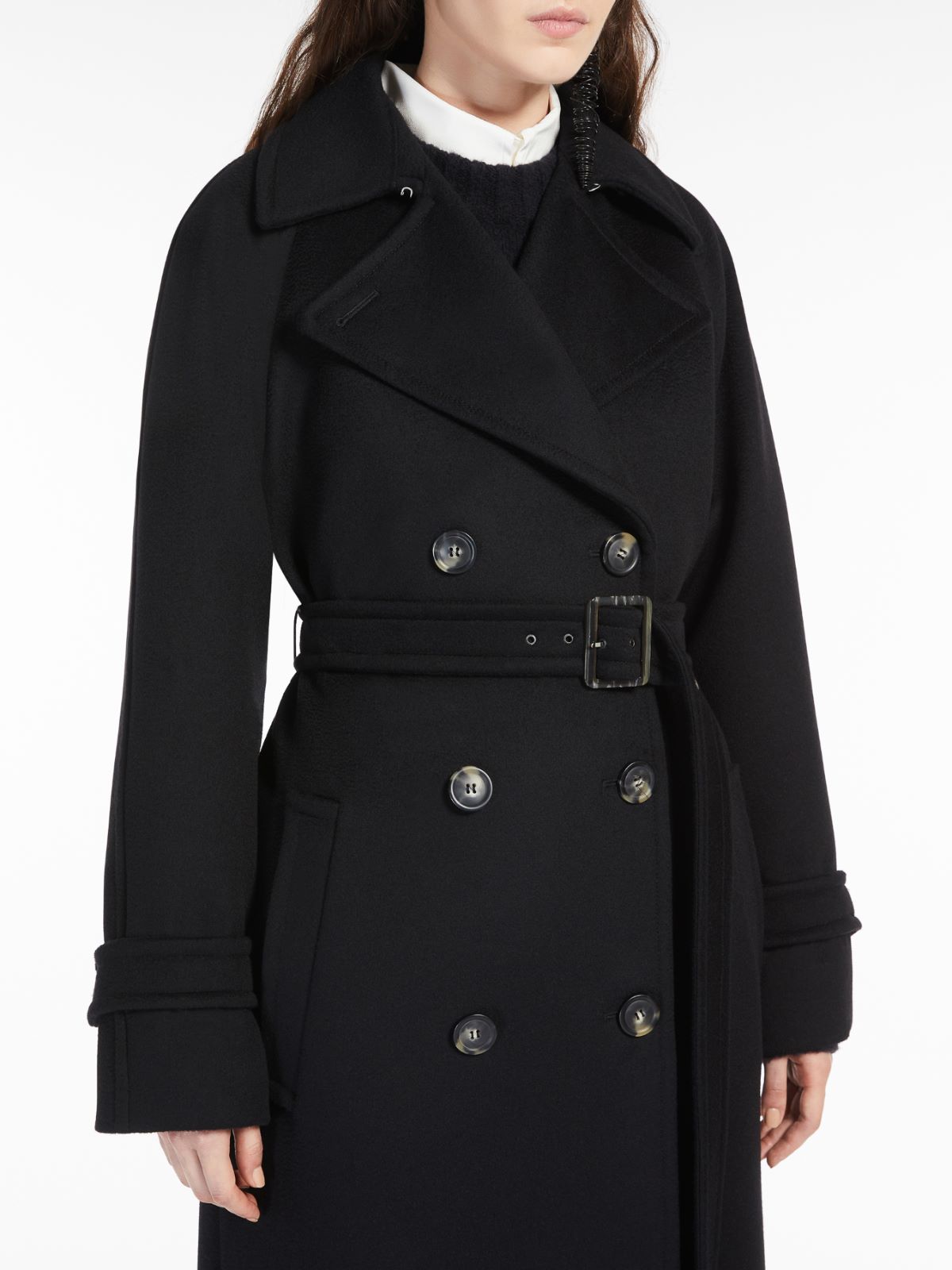 Oversized pure-wool coat - BLACK - Max Mara - 4