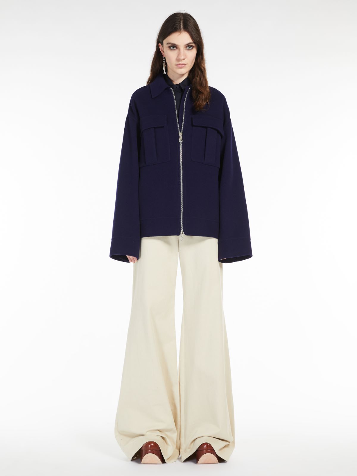 Oversized wool jacket - ULTRAMARINE - Max Mara