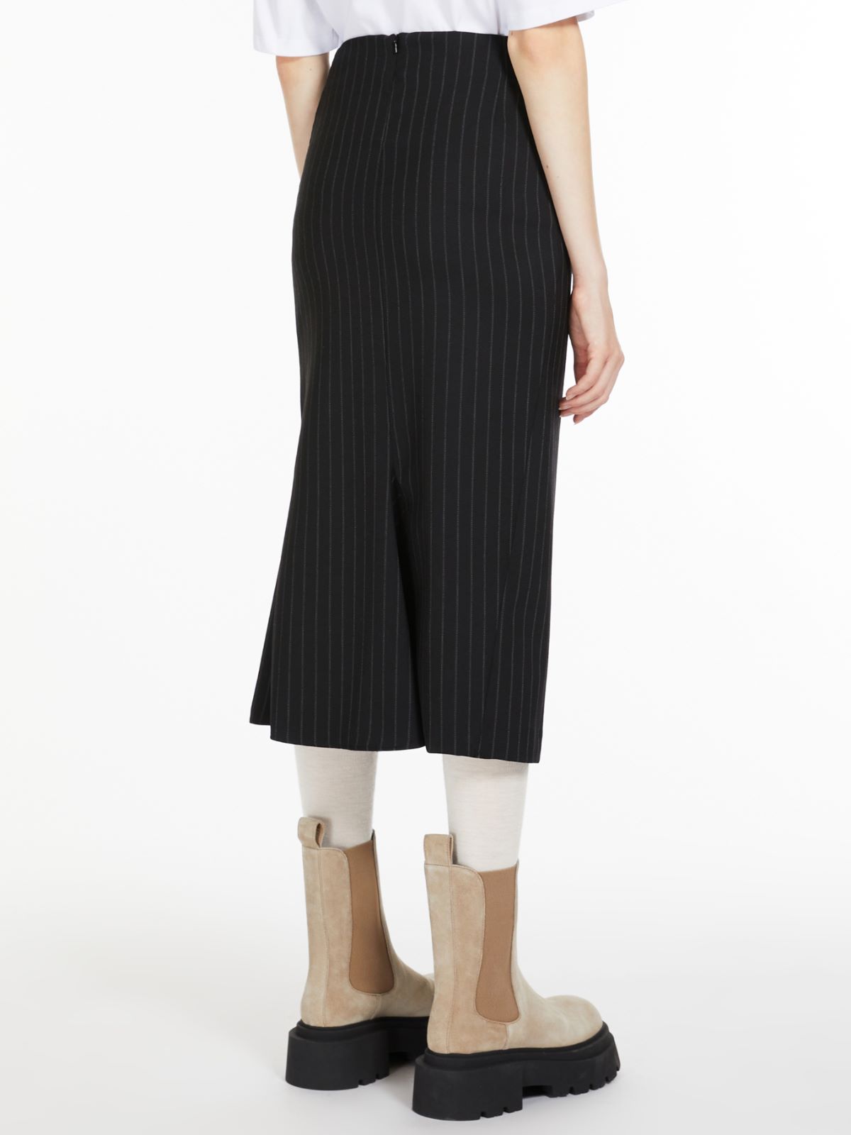Pencil skirt with draping - BLACK - Max Mara - 3