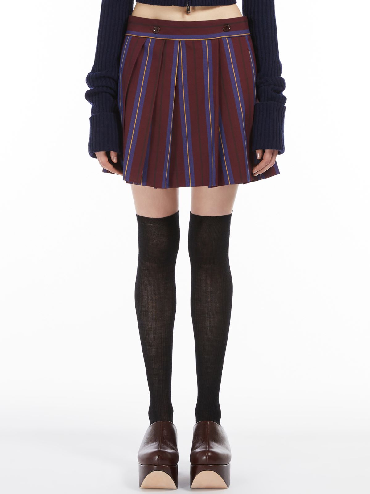 Asymmetrical pleated skirt - BORDEAUX - Max Mara - 2
