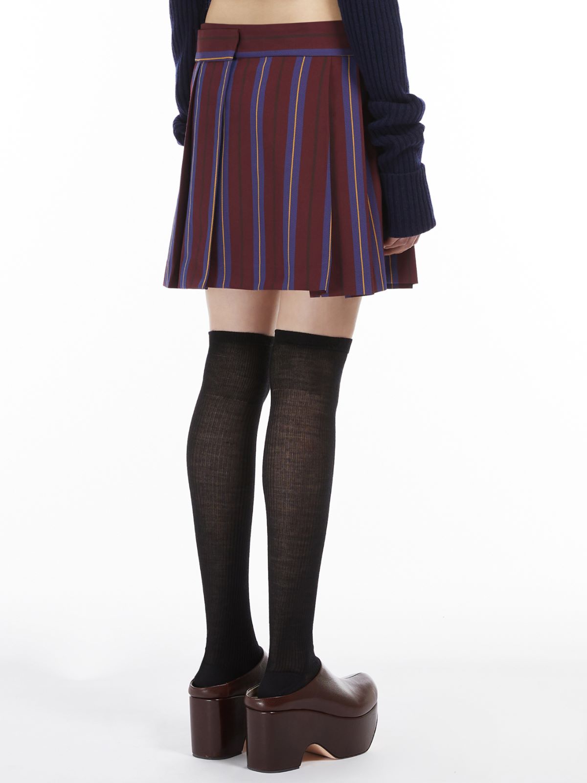 Asymmetrical pleated skirt - BORDEAUX - Max Mara - 3
