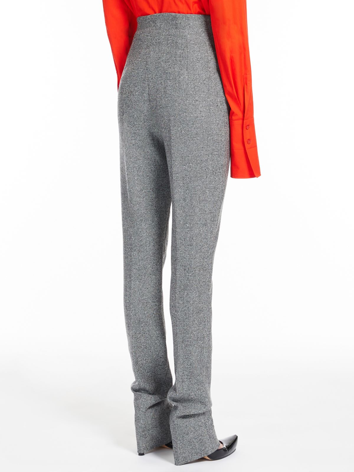 High-waisted wool trousers - BLACK - Max Mara - 3