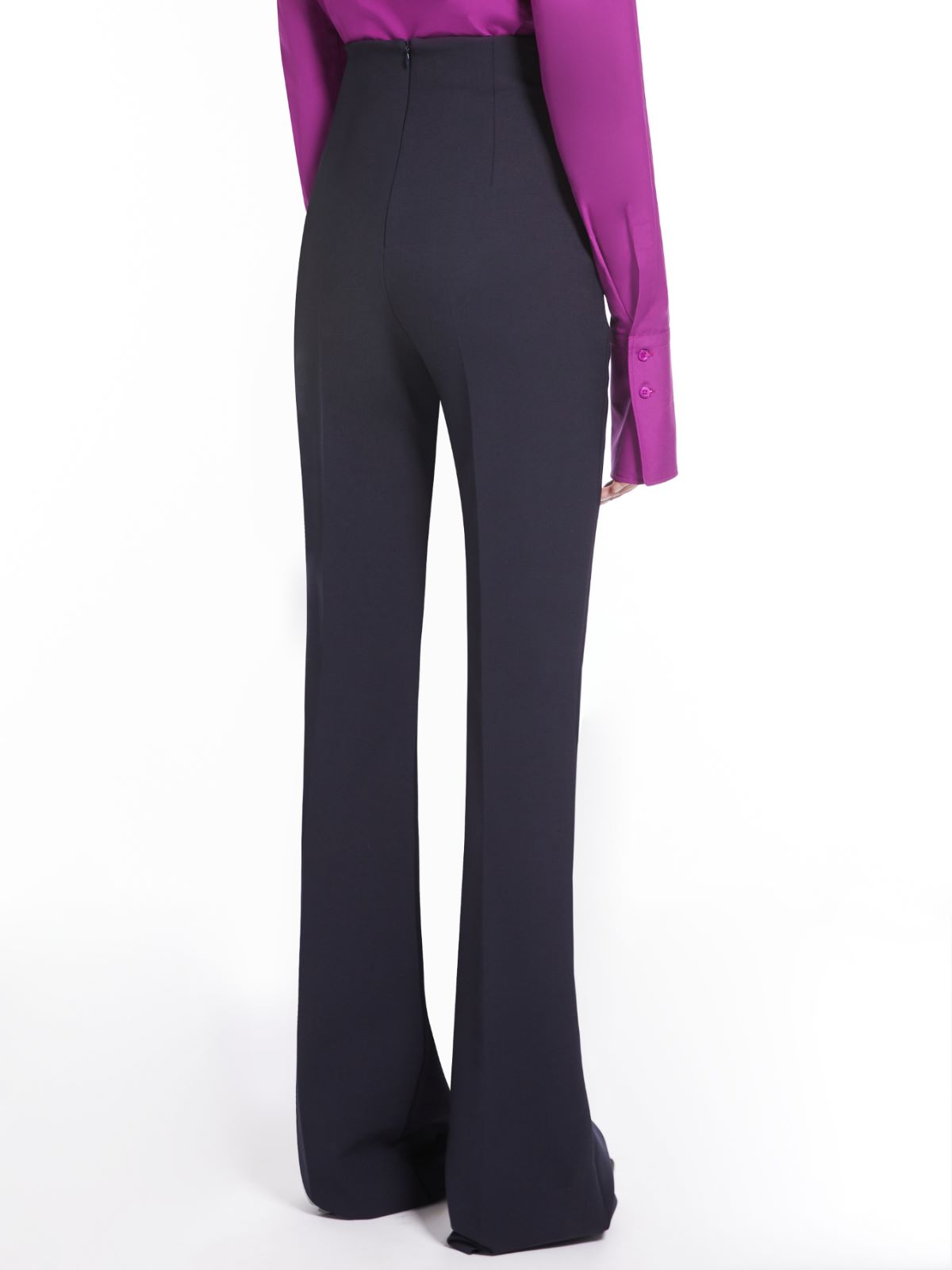 High-waisted, flared trousers - MIDNIGHTBLUE - Max Mara - 3