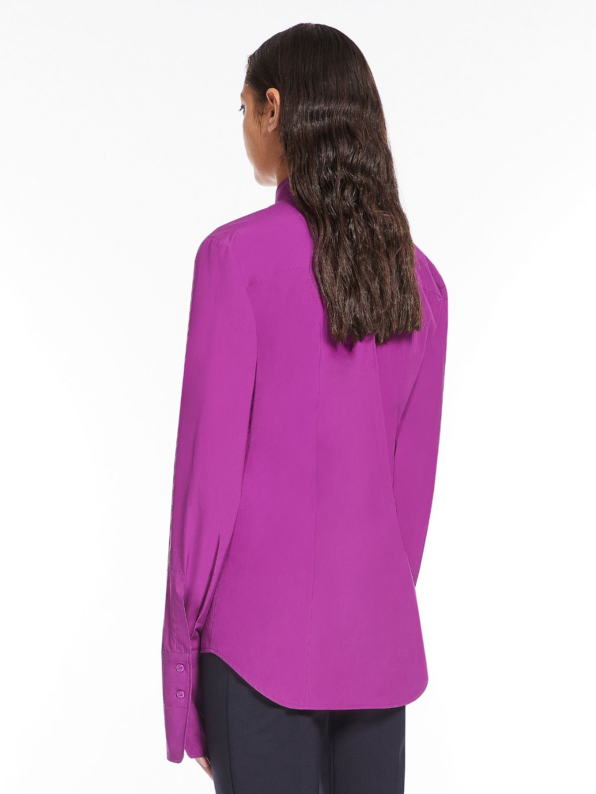 Cotton poplin shirt - CYCLAMEN - Max Mara - 3