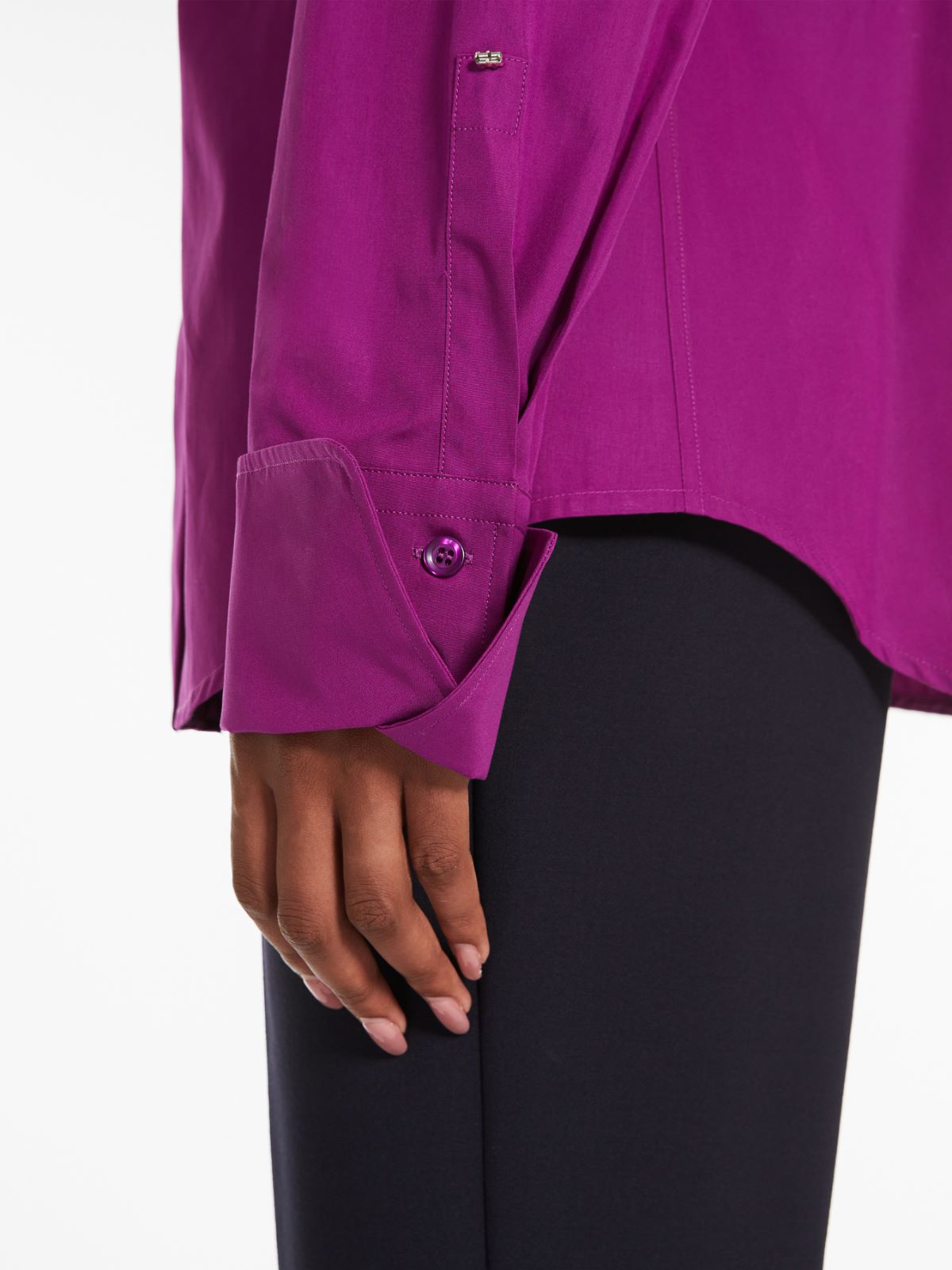 Cotton poplin shirt - CYCLAMEN - Max Mara - 5