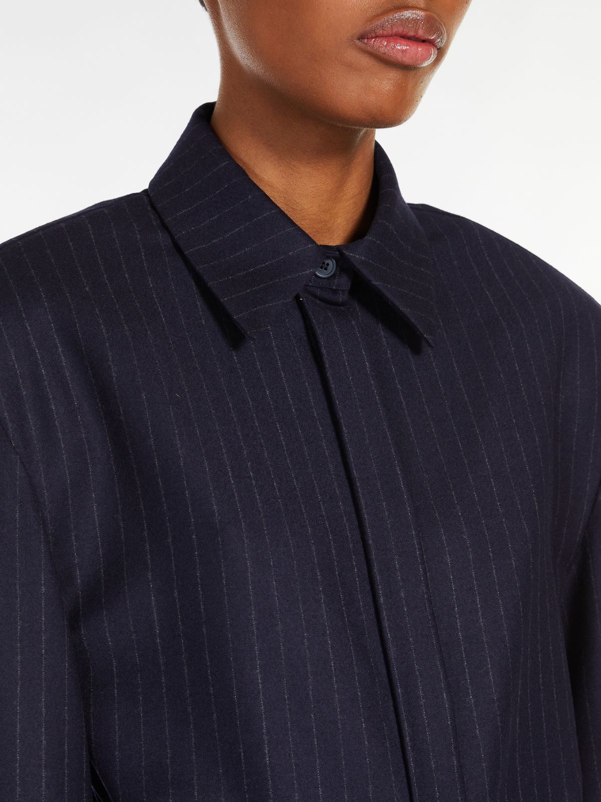 Stretch shirt with bow tie - MIDNIGHTBLUE - Max Mara - 4