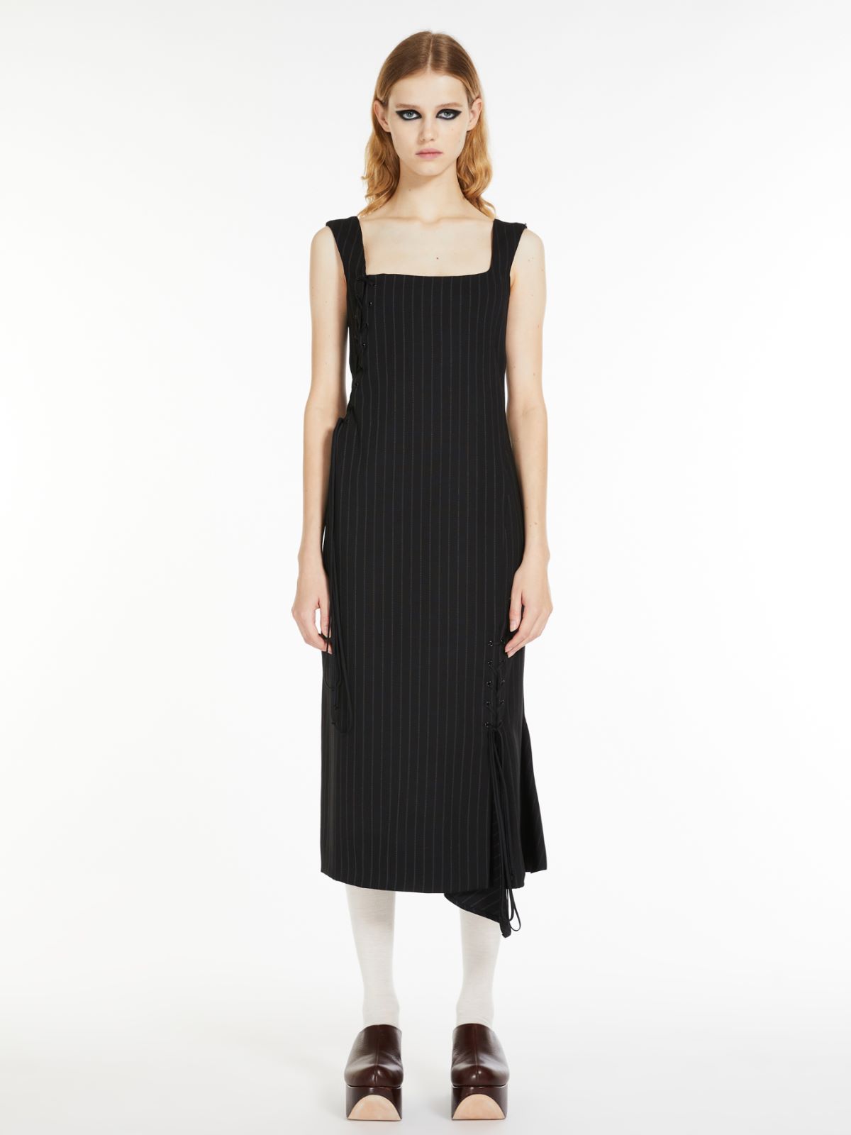 Sleeveless woven dress - BLACK - Max Mara - 2