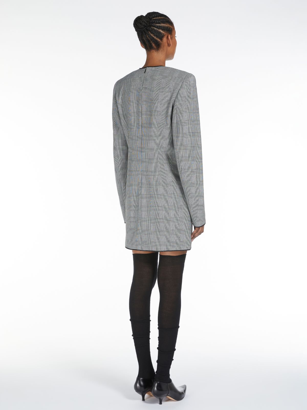 Prince of Wales check mini dress - BLACK - Max Mara - 3