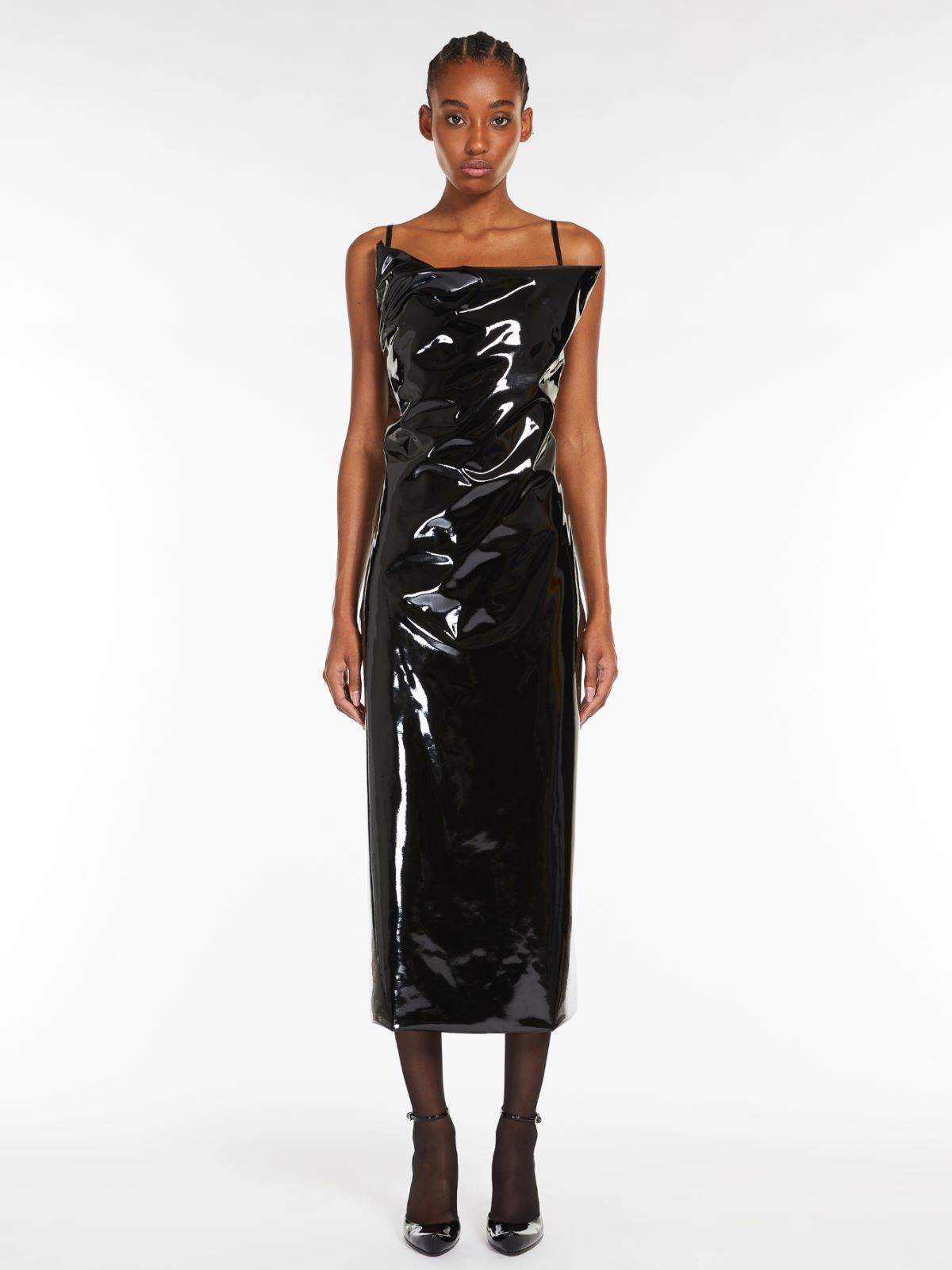 Asymmetric long dress - BLACK - Max Mara - 2