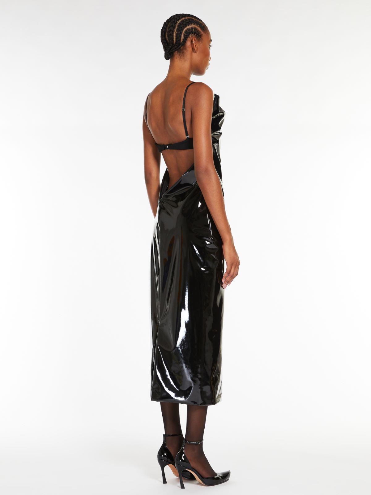 Asymmetric long dress - BLACK - Max Mara - 3