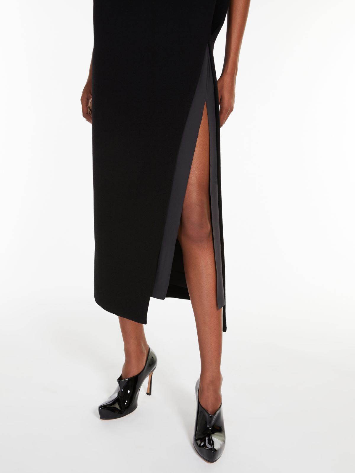 Long dress with slit - BLACK - Max Mara - 3