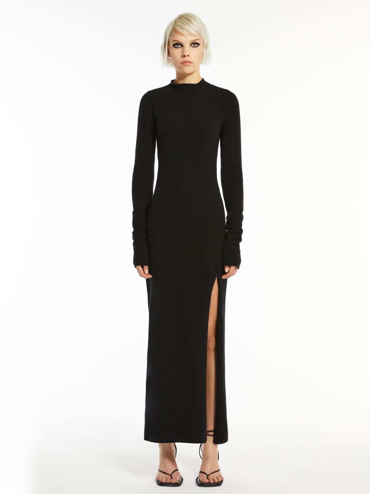 Stretch cashmere tricot dress - BLACK - Max Mara - 2