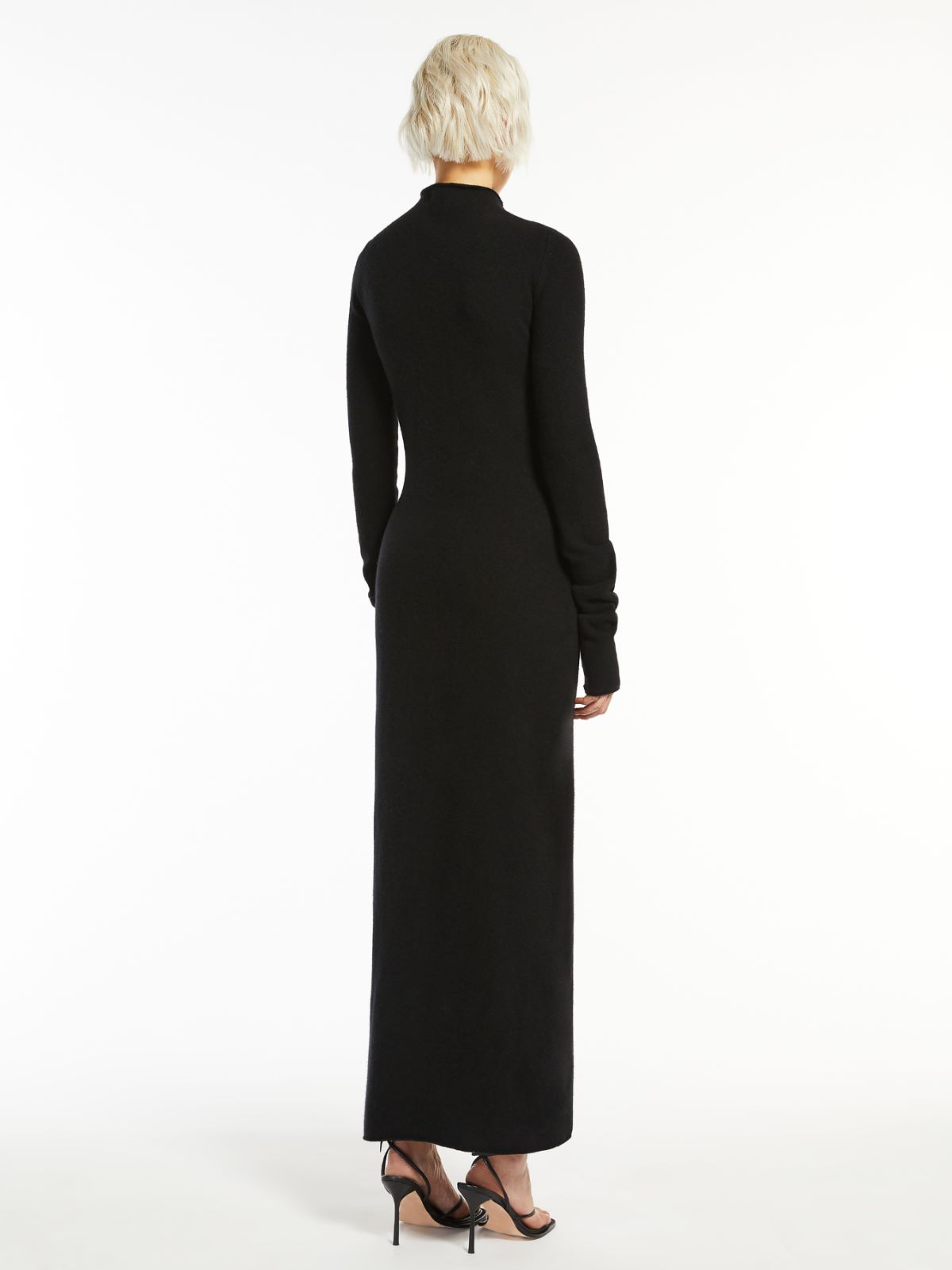 Stretch cashmere tricot dress - BLACK - Max Mara - 3