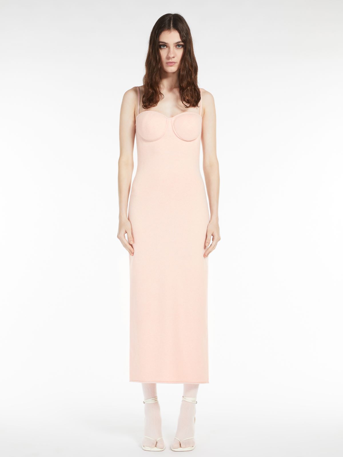 Stretch cashmere bustier dress - PINK - Max Mara - 2