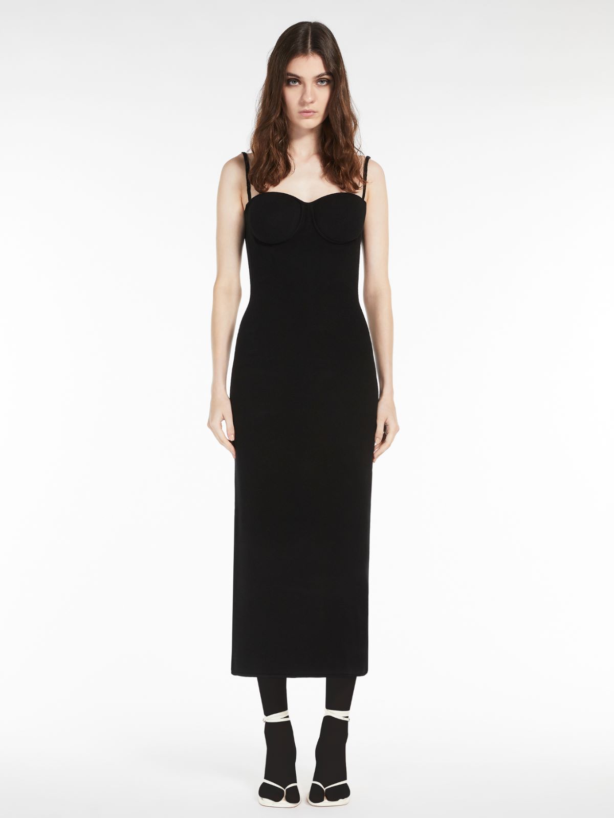 Stretch cashmere bustier dress - BLACK - Max Mara - 2