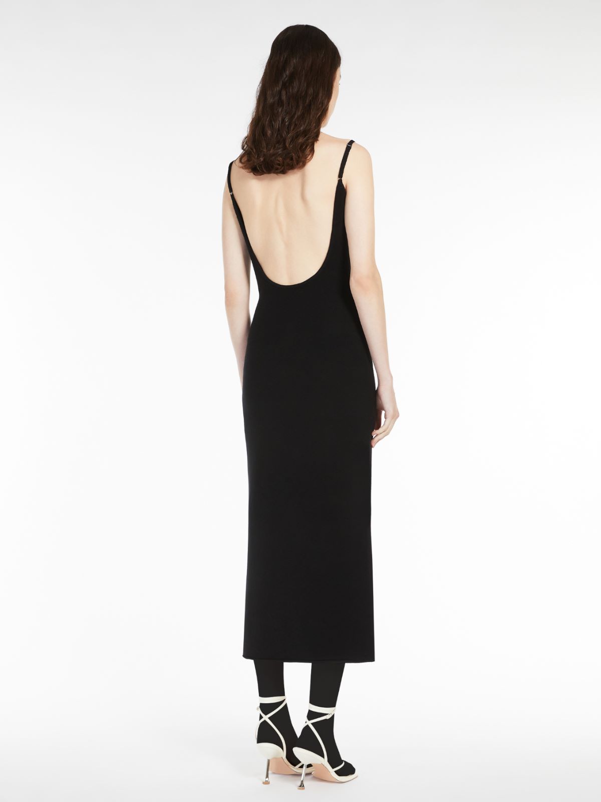 Stretch cashmere bustier dress - BLACK - Max Mara - 3
