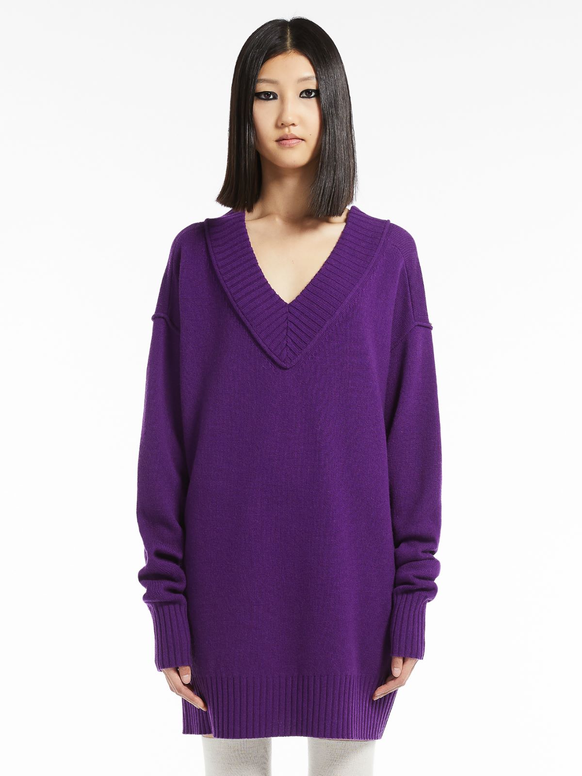 Oversized cashmere-blend jumper - PURPLE - Max Mara - 2