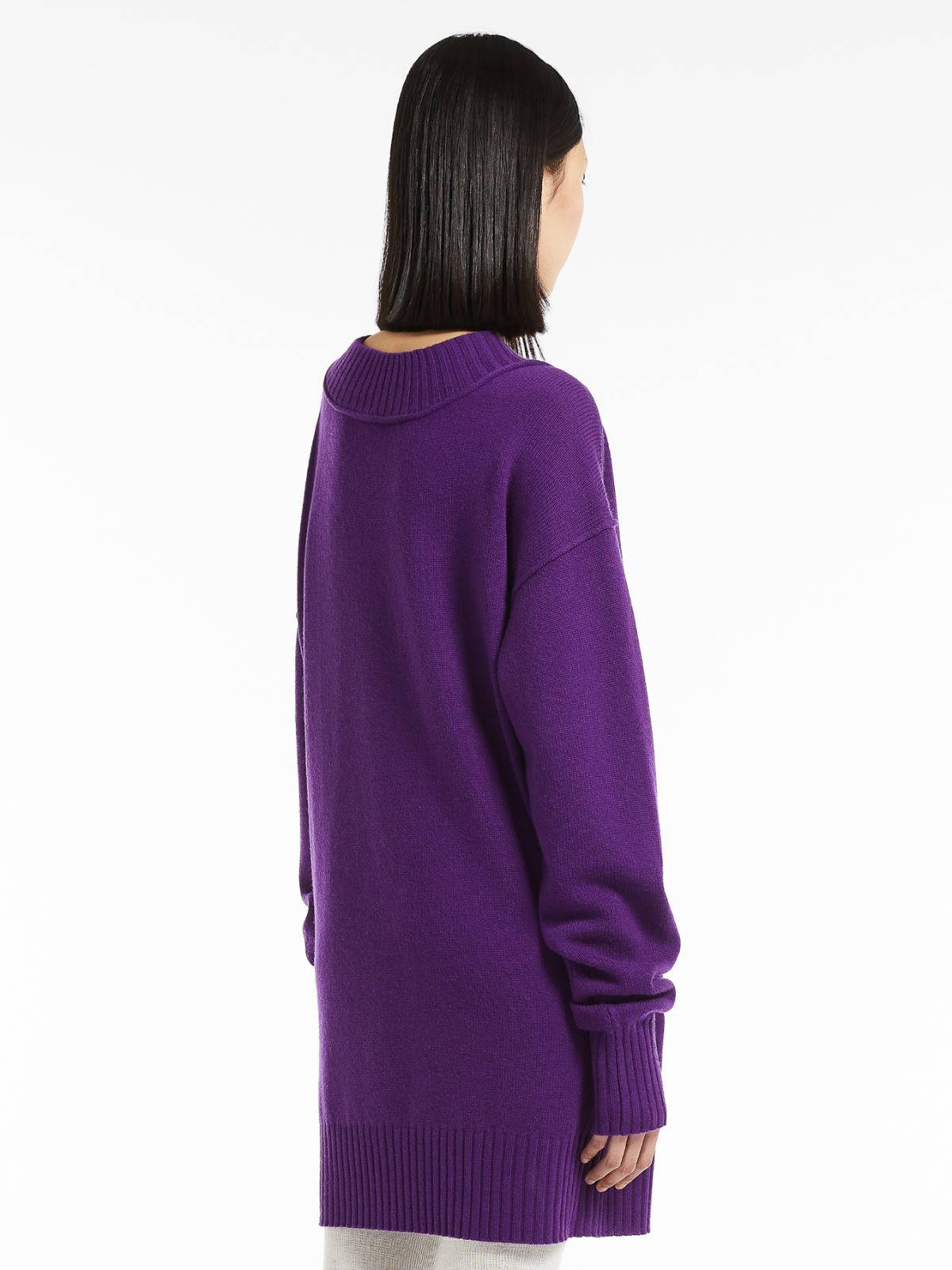 Oversized cashmere-blend jumper - PURPLE - Max Mara - 3