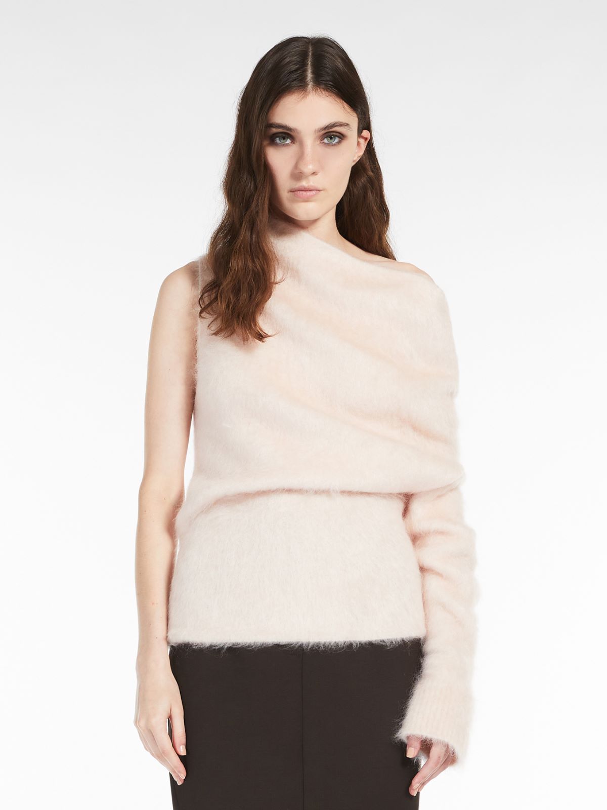 モヘヤ アシンメトリー ニット - ピンク - Max Mara - 2