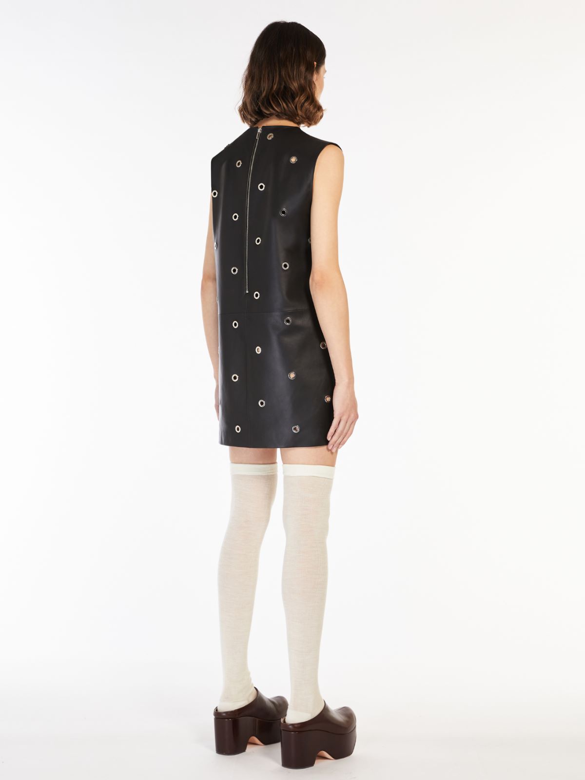 Nappa leather dress - BLACK - Max Mara - 3