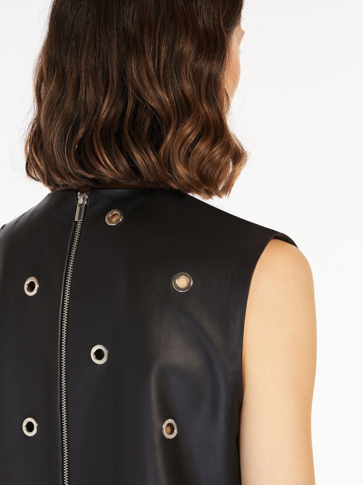 Nappa leather dress - BLACK - Max Mara - 5