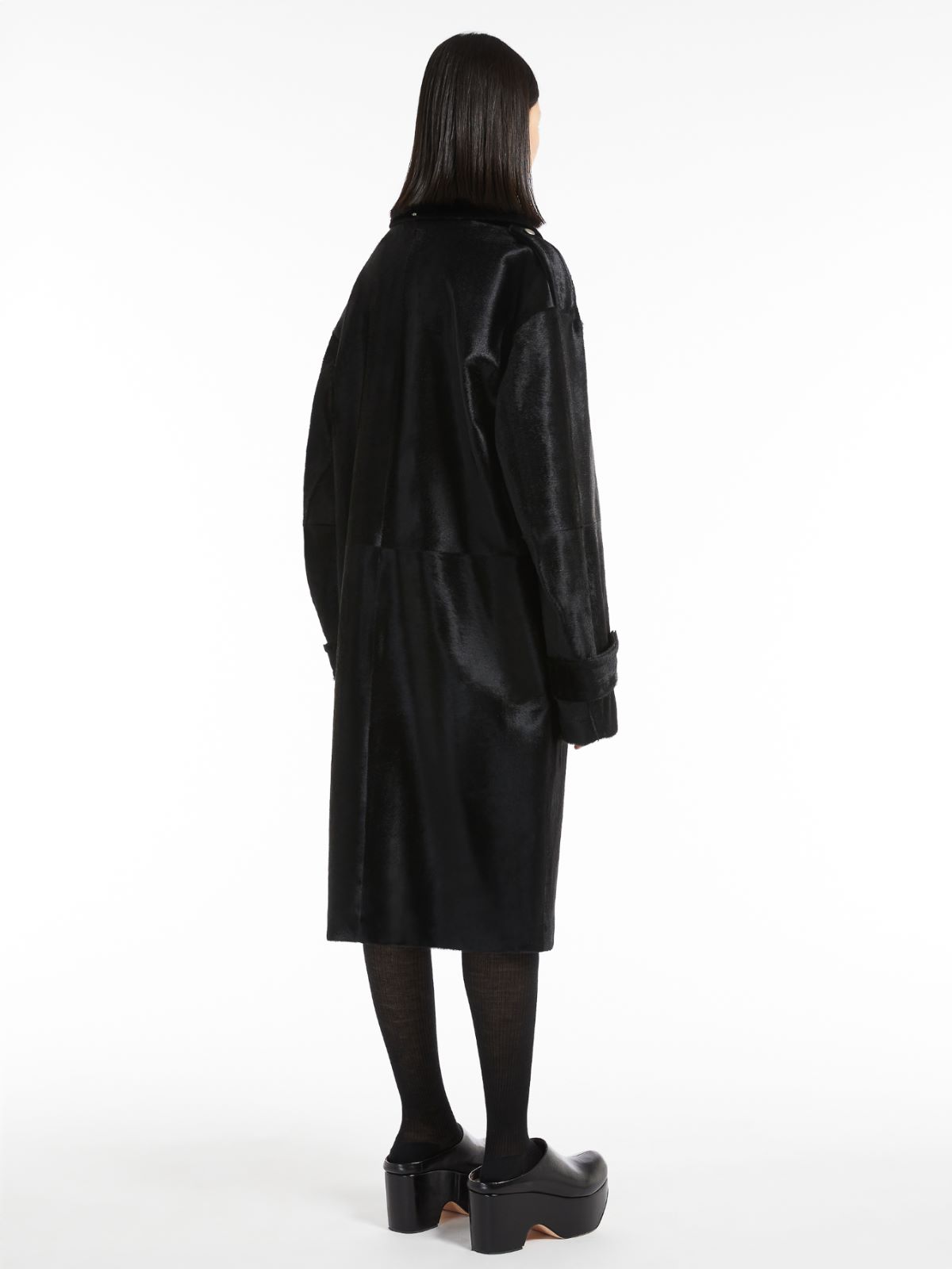 Manteau de motard en fourrure - NOIR - Max Mara - 3