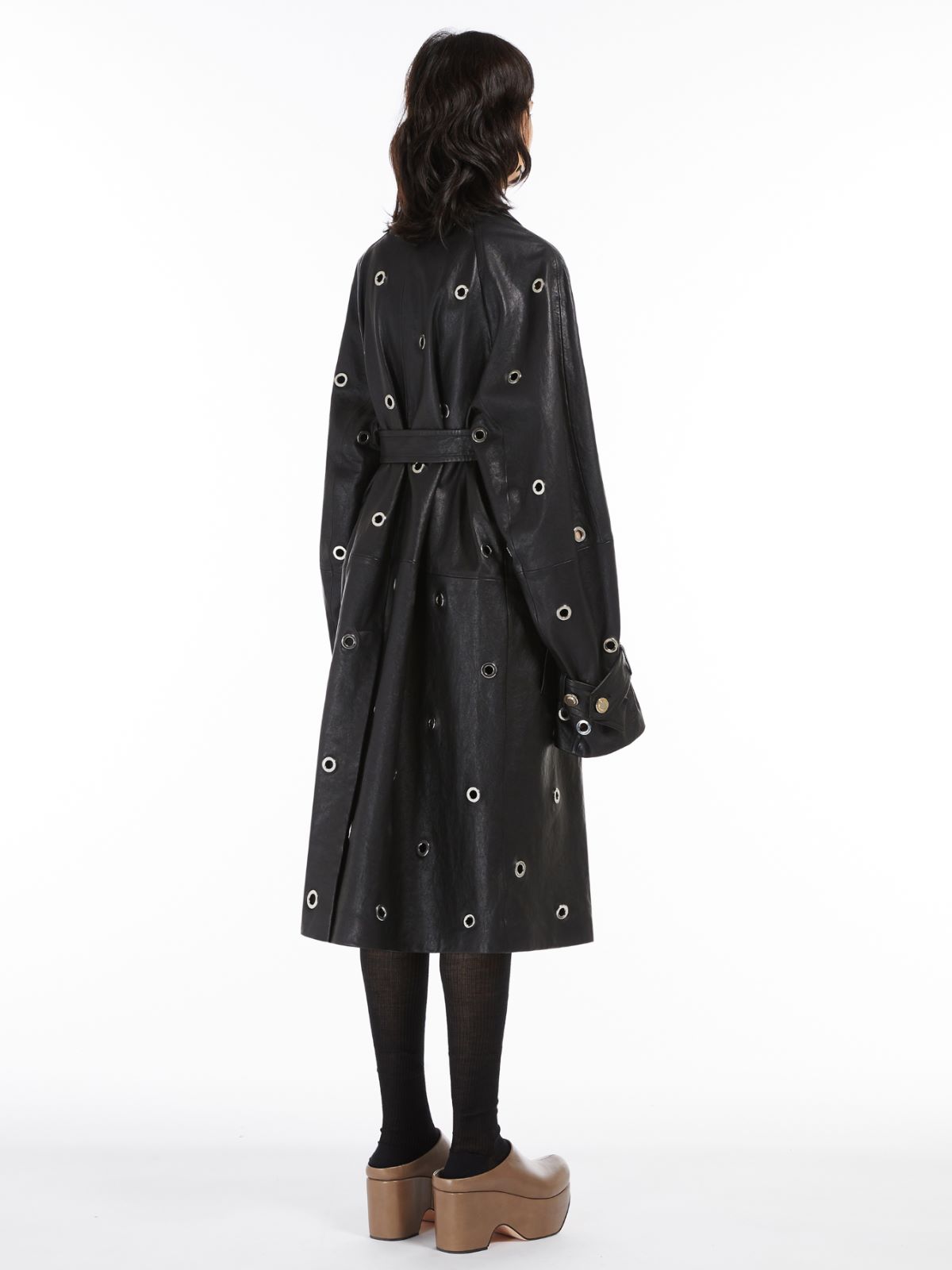 Nappa leather duster coat - BLACK - Max Mara - 3