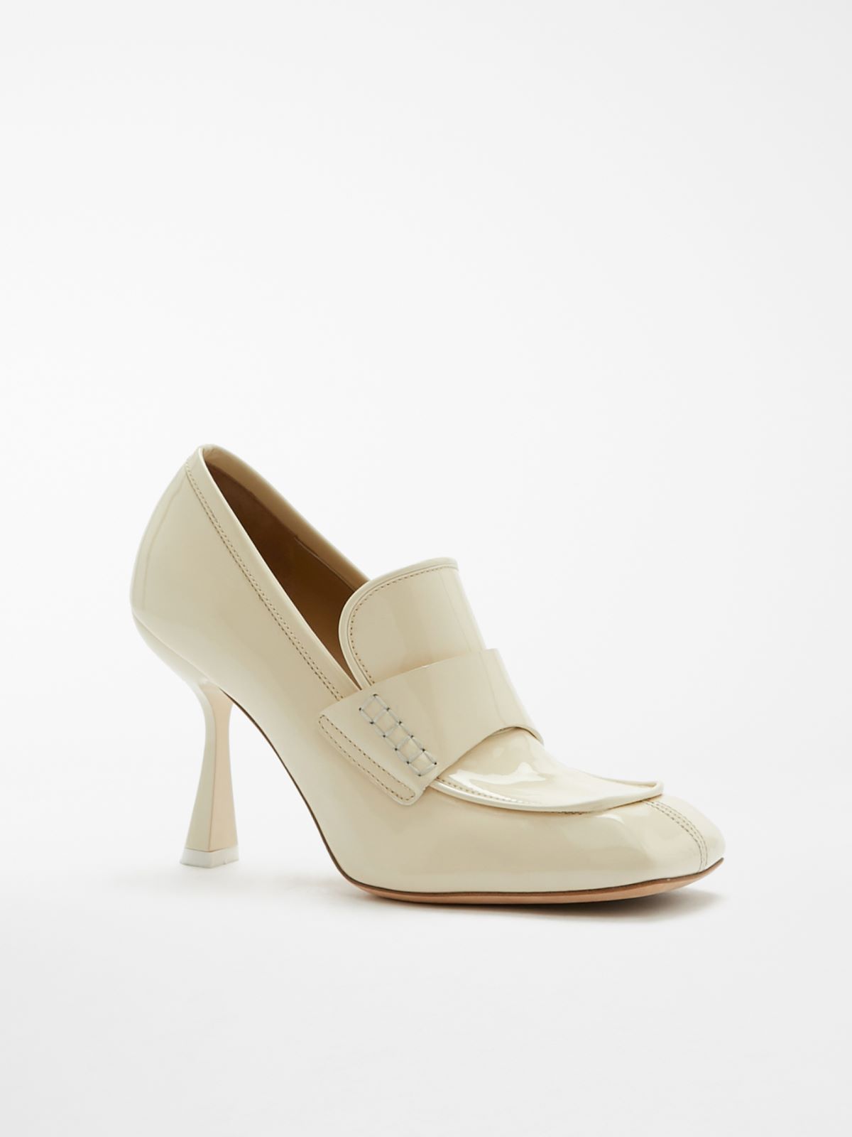 Moca Heel patent leather court shoes - WHITE - Max Mara - 2