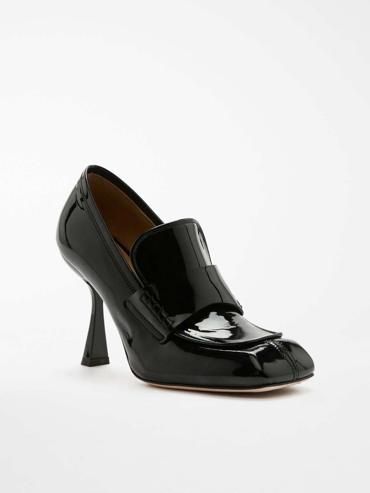Moca Heel patent leather court shoes - BLACK - Max Mara - 2