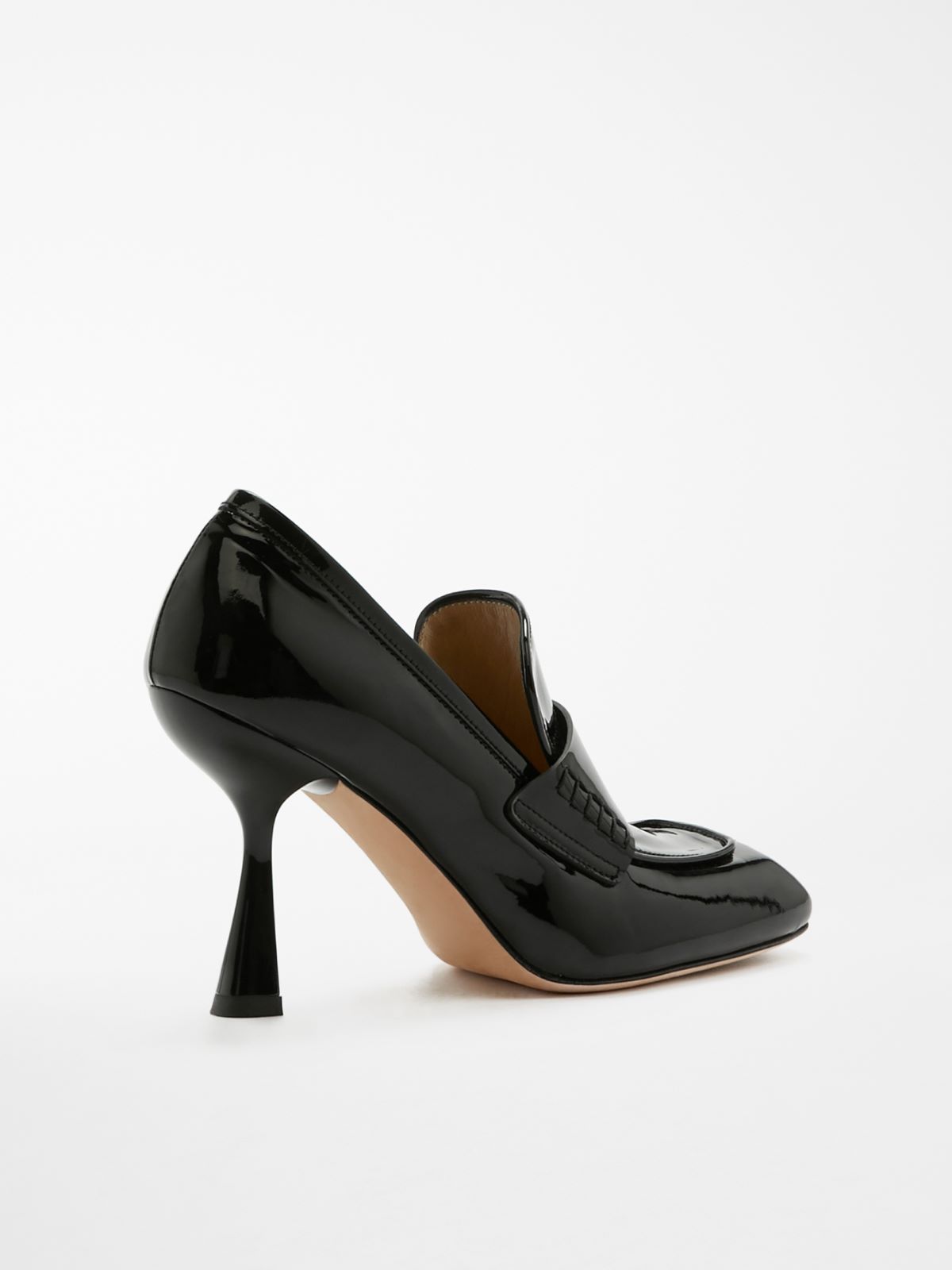 Moca Heel patent leather court shoes - BLACK - Max Mara - 3