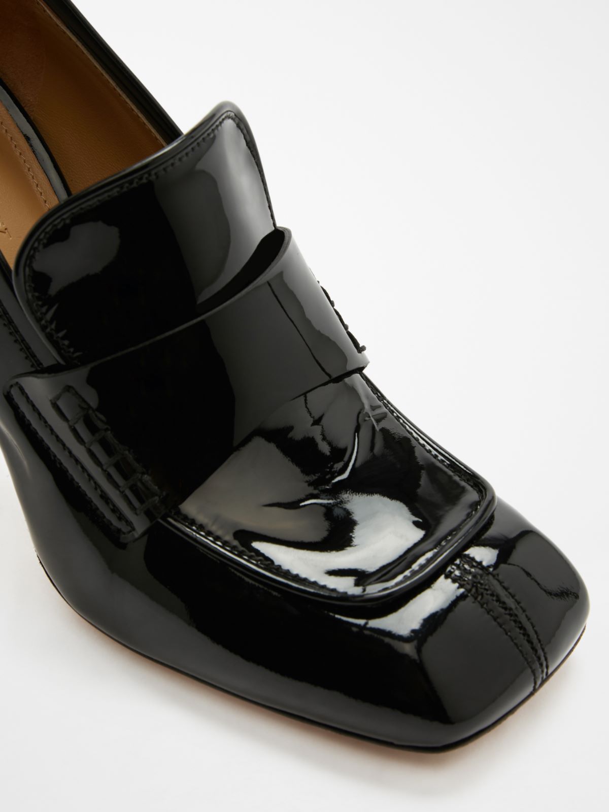 Moca Heel patent leather court shoes - BLACK - Max Mara - 4