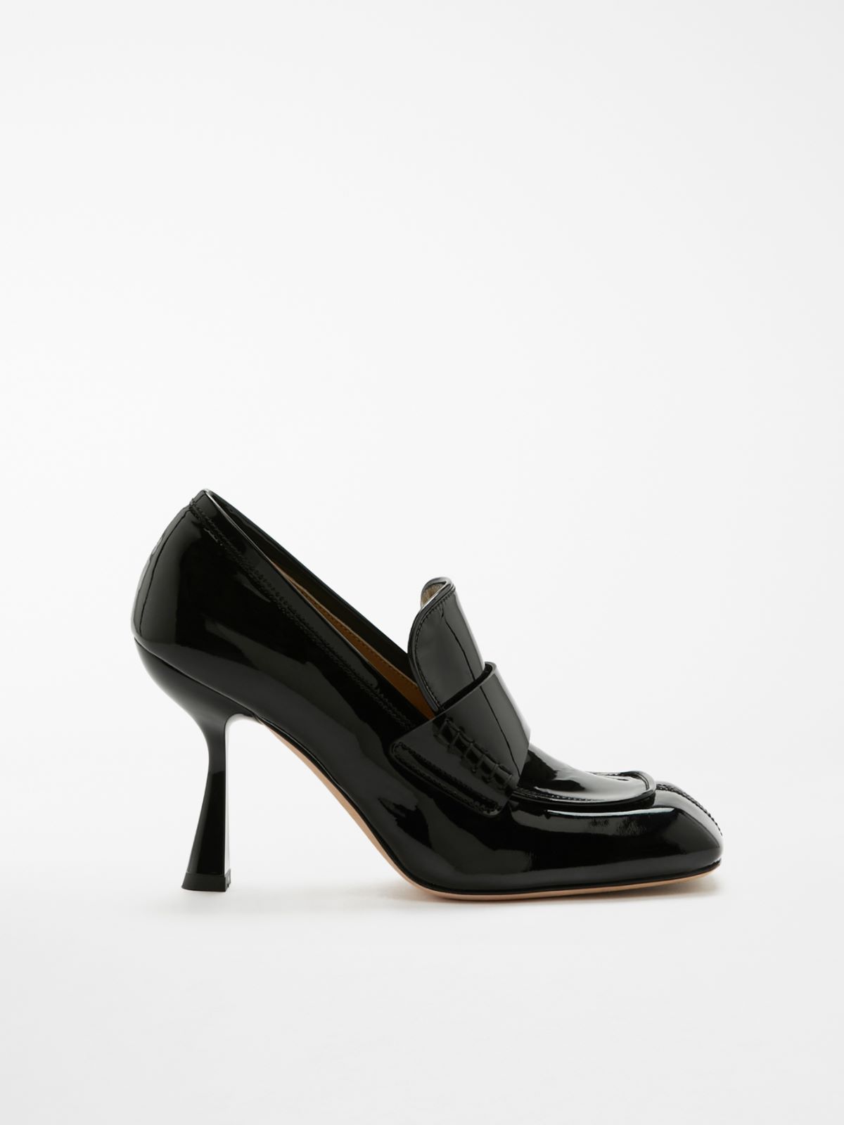 Moca Heel patent leather court shoes - BLACK - Max Mara