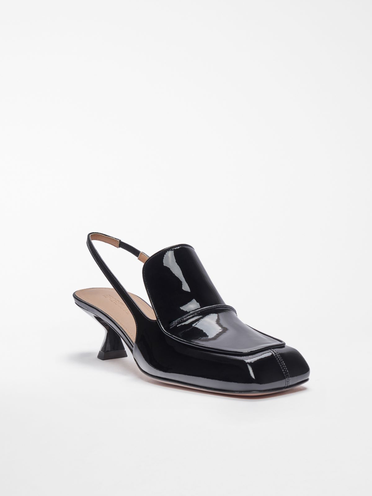 Moca Heel patent leather slingbacks - BLACK - Max Mara - 2