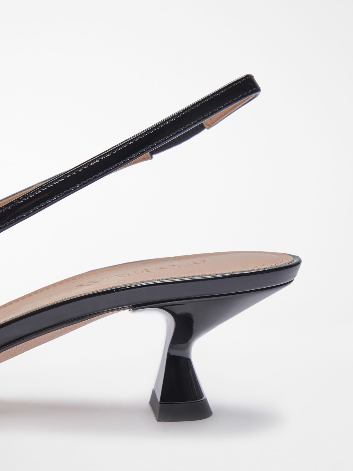 Moca Heel patent leather slingbacks - BLACK - Max Mara - 5