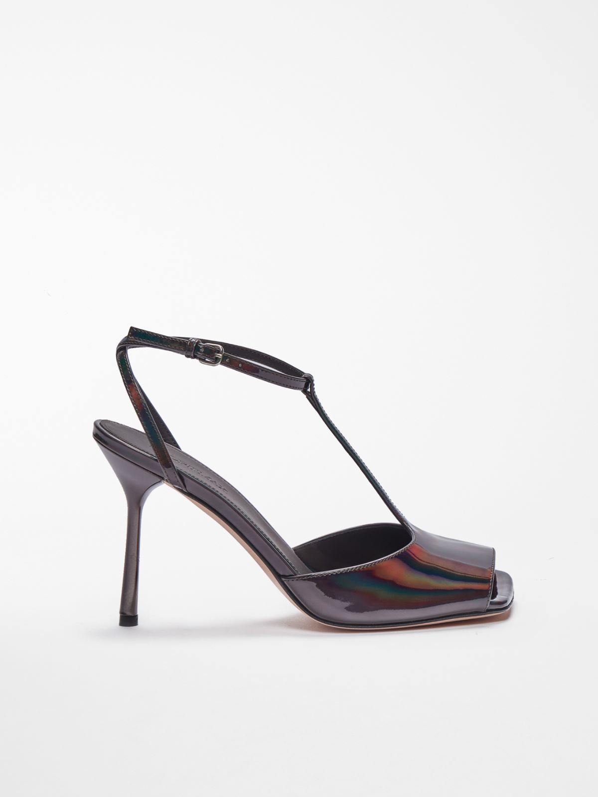 Patent leather T-strap sandals - BLACK - Max Mara