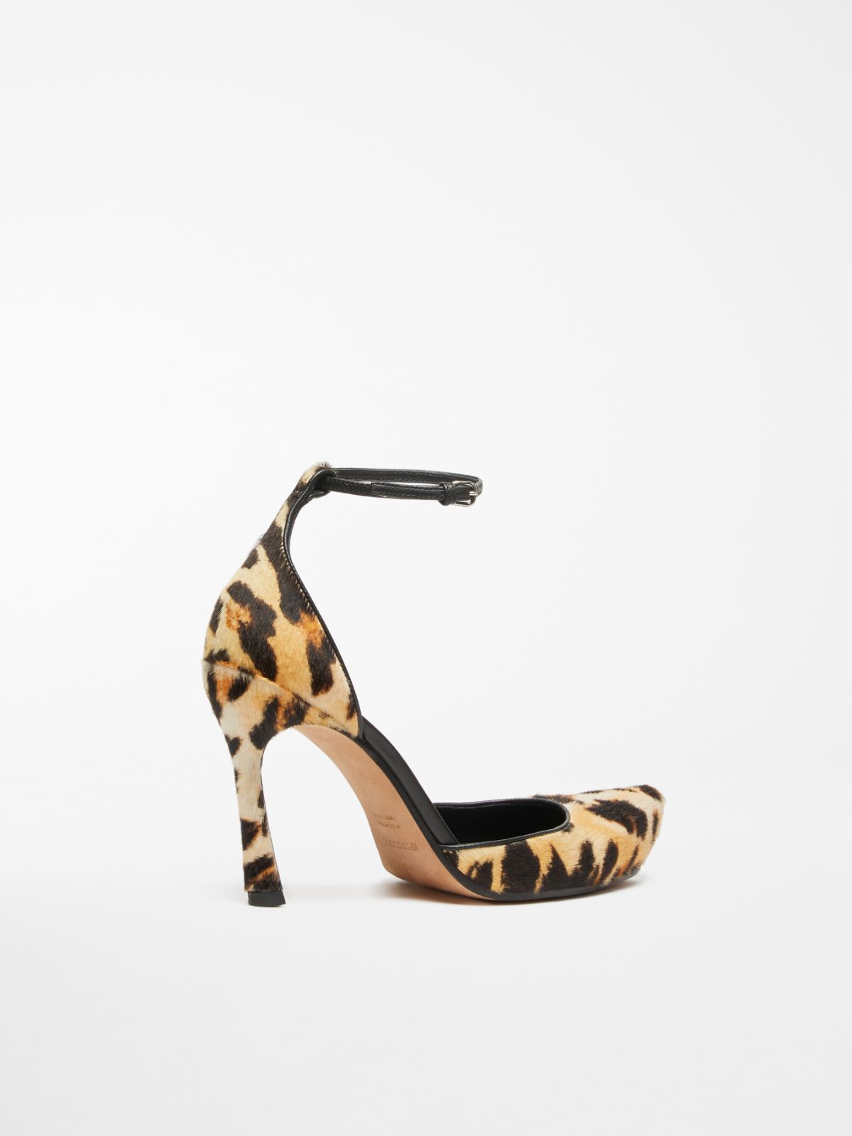 Animal-print court shoes with strap - CAMEL - Max Mara - 3